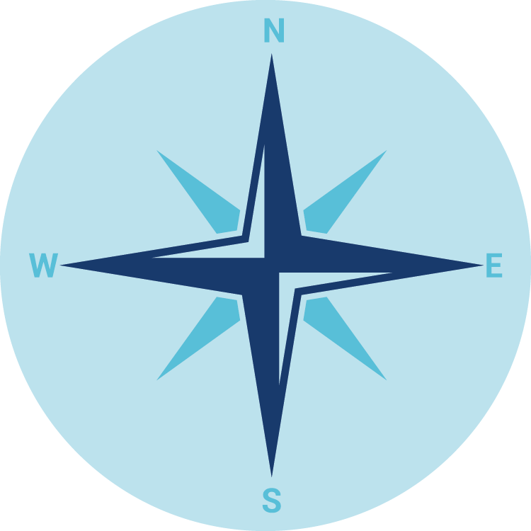 Compass to show that investing needs direction and purpose.