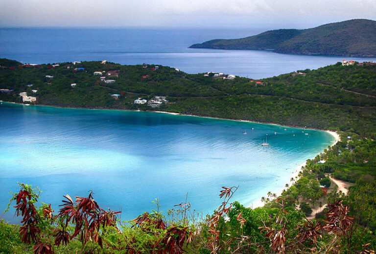 A bay on a Caribbean island